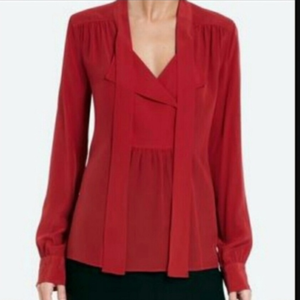 BCGBG Maxazria Cleona Blouse Red- Small
